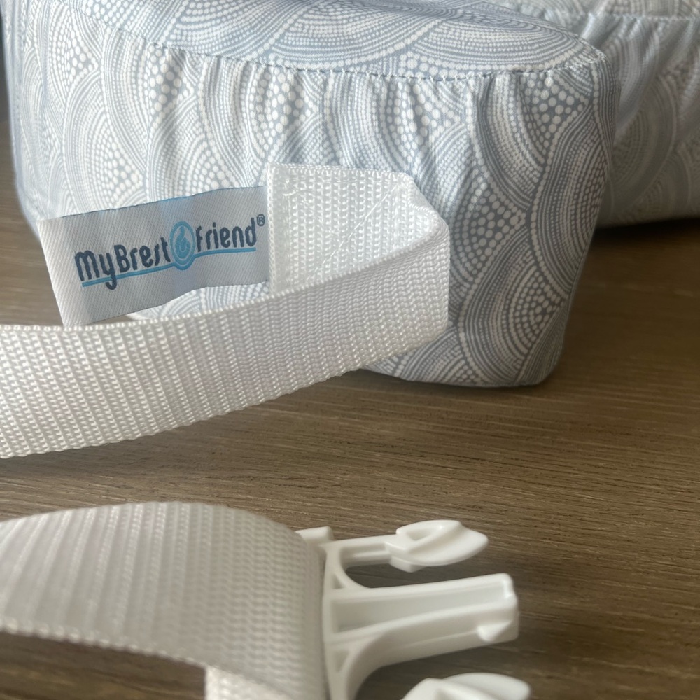 White and Gray Quilted Pillow with Textured Pattern